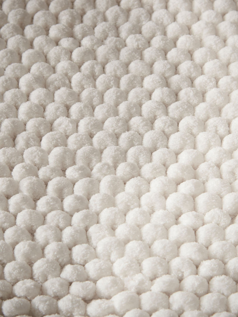 Bianca white aspen bobble bath mat 50x80cm, imported from the UK