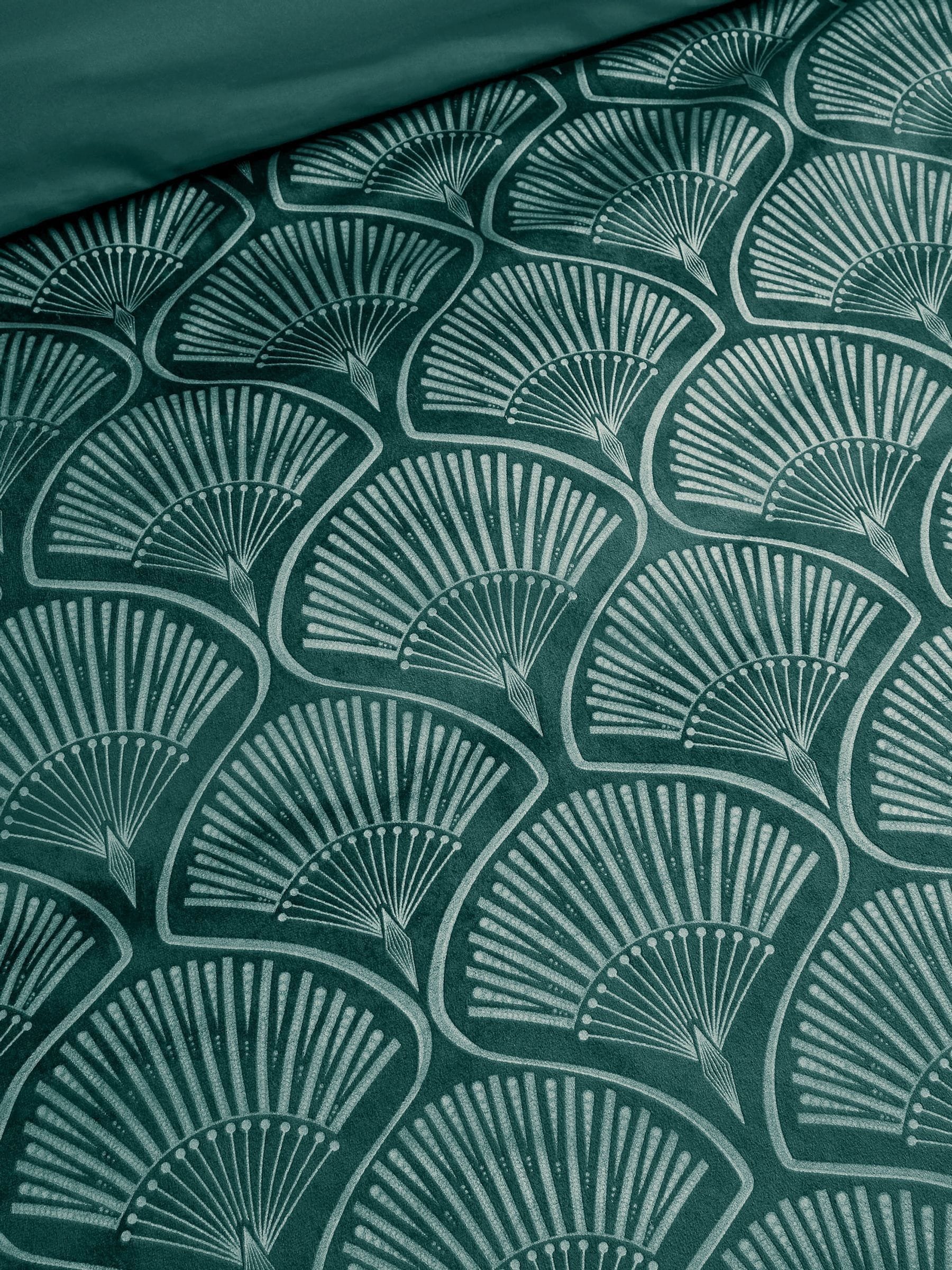 Catherine Lansfield teal green duvet cover set - British product