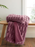 Bianca Cream Soft and Cosy Carved Faux Fur Throw 150x200cm
