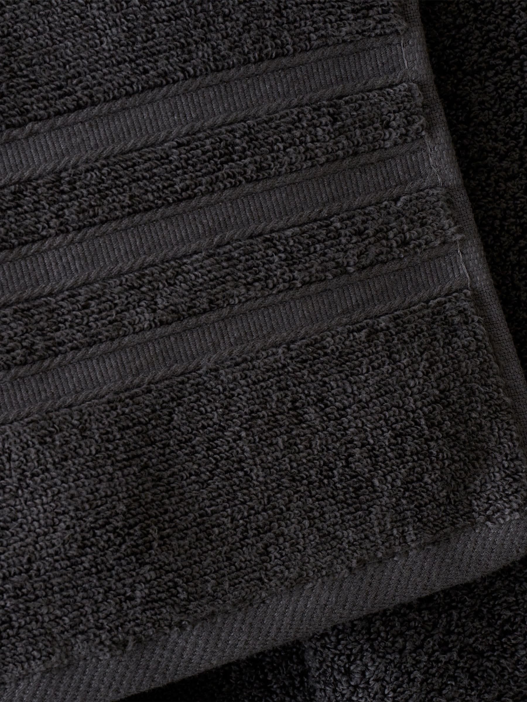 Catherine Lansfield charcoal grey zero twist cotton towel set, UK version