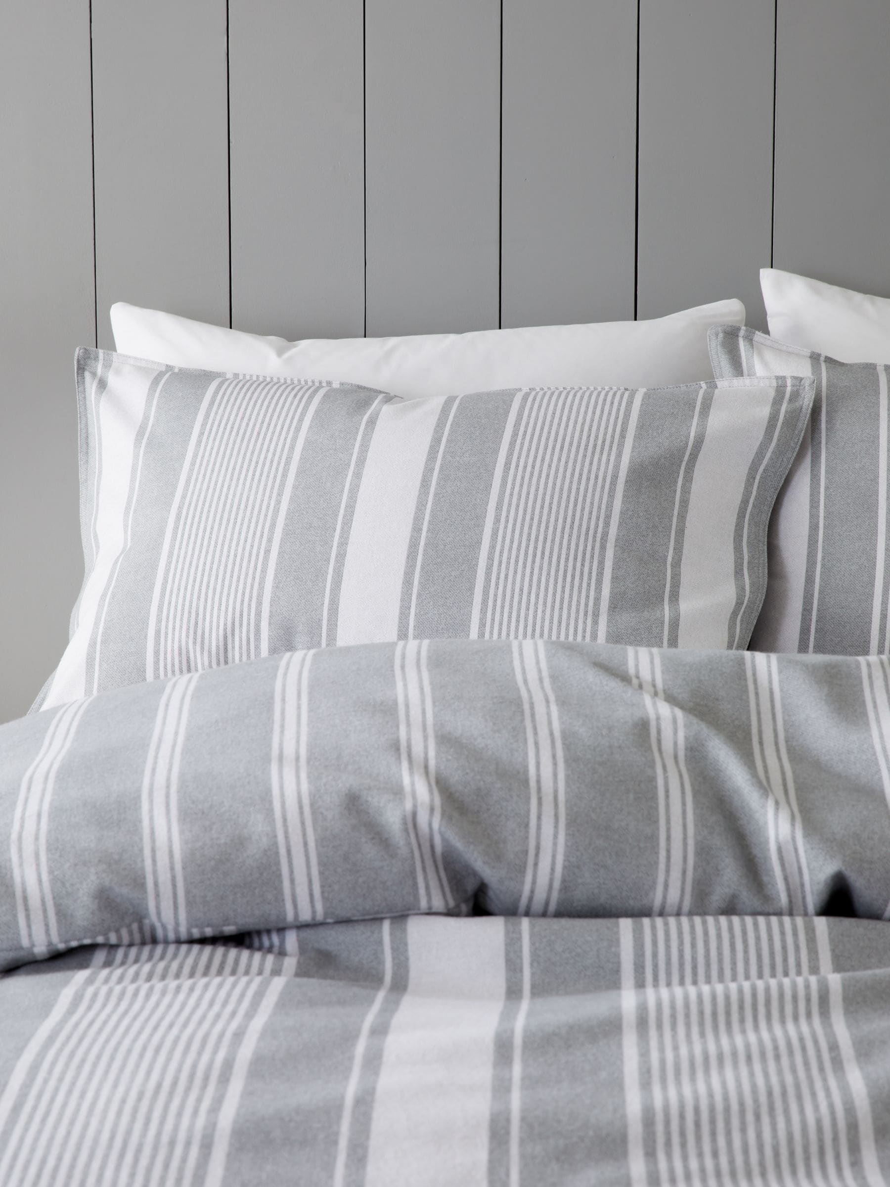Bianca silver grey duvet cover set - British product