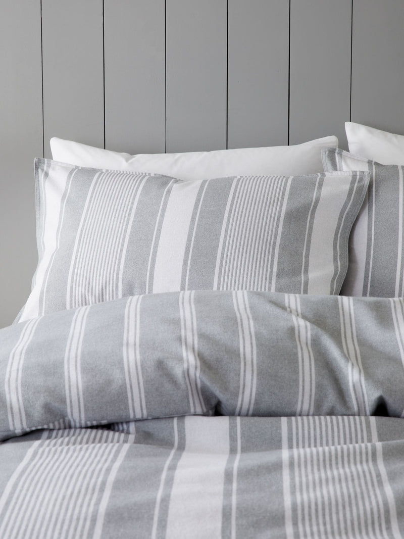 Bianca silver grey duvet cover set - British product