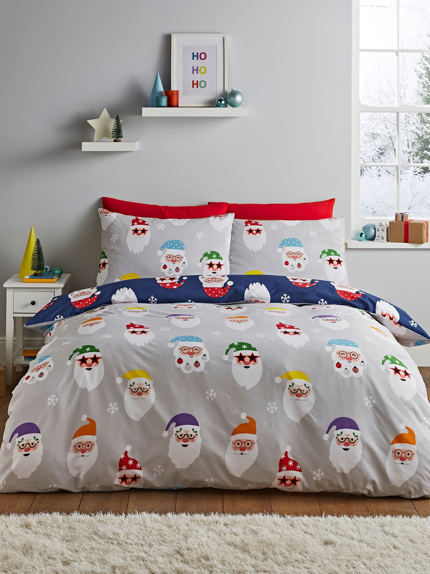 Catherine Lansfield Red Christmas Santa Spectacular Duvet Cover Set - British product