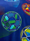 Catherine Lansfield Navy Blue Football Reversible Duvet Cover Set - British product
