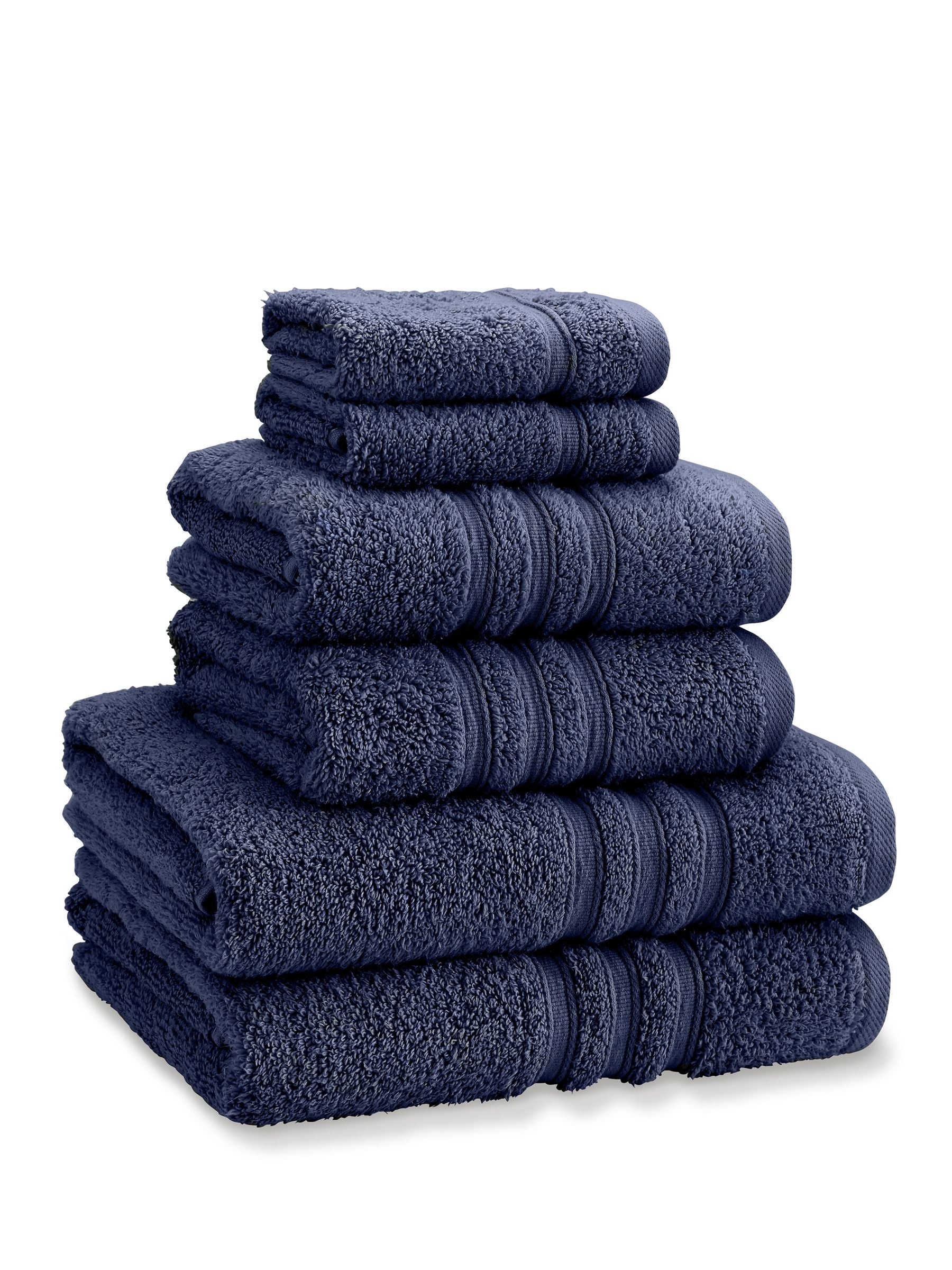 Catherine Lansfield 6 Piece Charcoal Grey Zero Twist 100% Cotton Towel Set