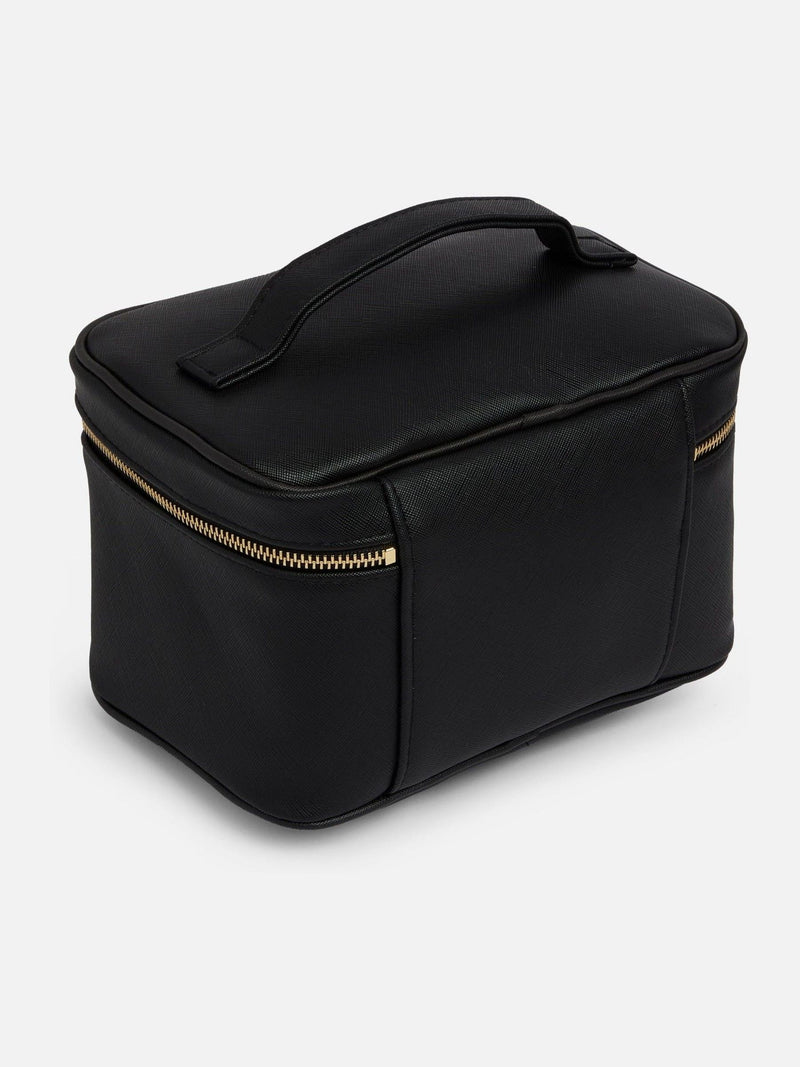 Dollymix personalisable black leather vanity case, UK version