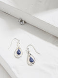 FatFace navy teardrop earrings 3cm, UK version