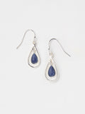 FatFace navy teardrop earrings 3cm, UK version