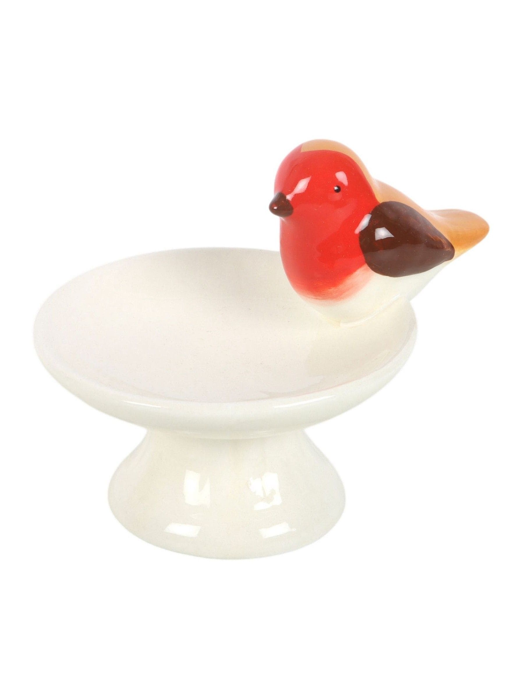 Something Different robin bird bath trinket dish, UK version
