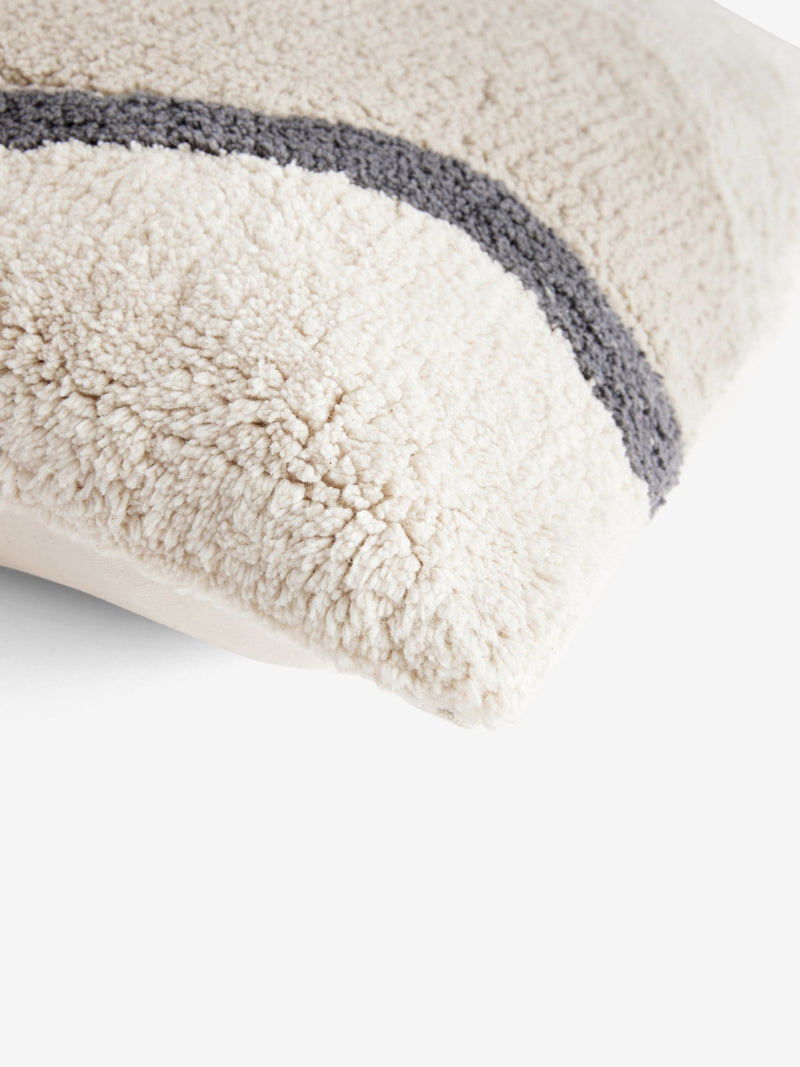 Black white abstract berber river cushion 50x50cm, UK version
