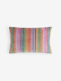 Bright cut velvet stripe cushion 40x59cm (British brand)