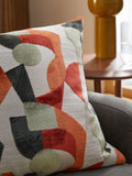 Orange cut velvet cushion 59x59cm - British product