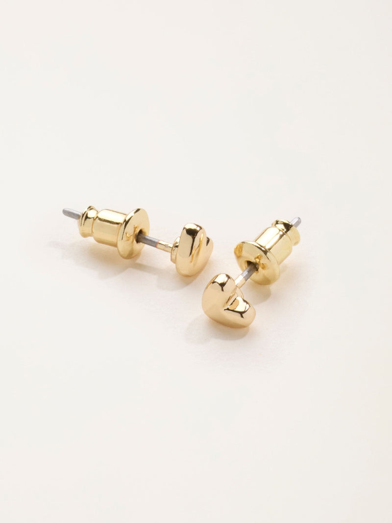 FatFace gold tone heart stud earrings - British product