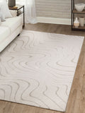 THE RUG EDIT Cream Axel Wave Rug