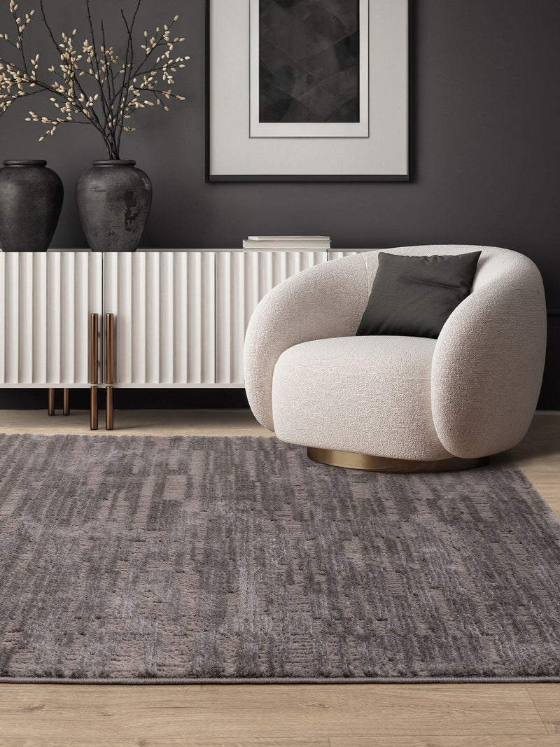 The Rug Edit Charcoal Axel Grid rug - British product
