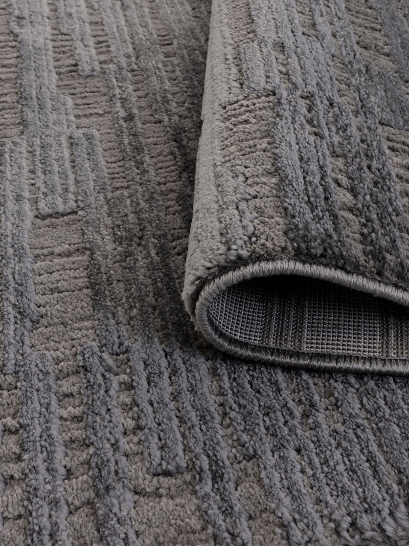 The Rug Edit Charcoal Axel Grid rug - British product