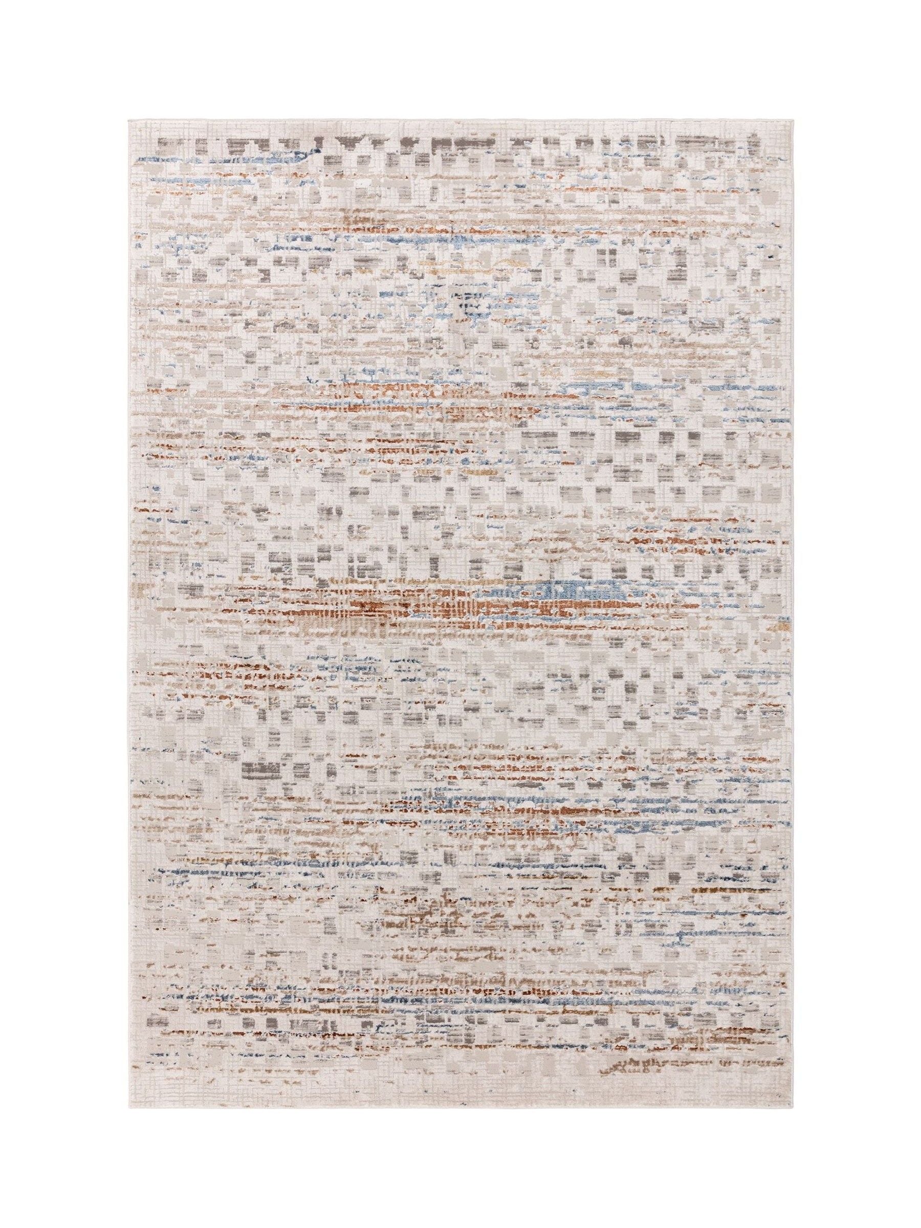 Rug Edit Metallic Miro Grid rug, imported from the UK