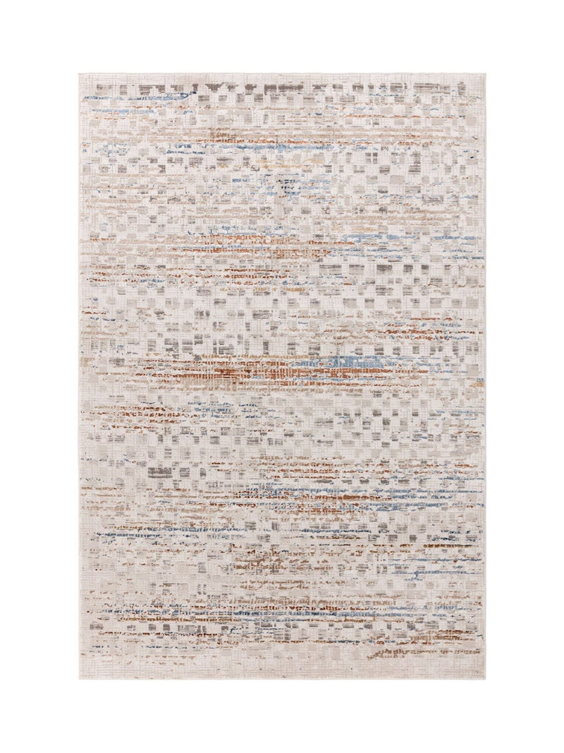 Rug Edit Metallic Miro Grid rug, imported from the UK