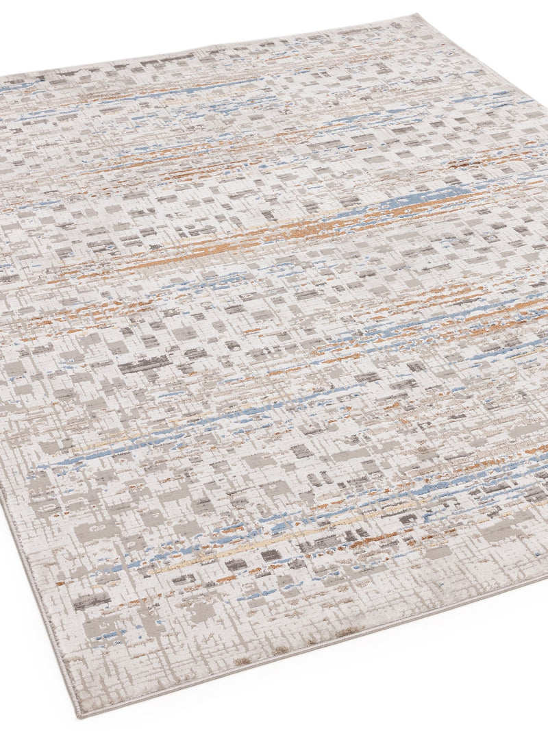 Rug Edit Metallic Miro Grid rug, imported from the UK