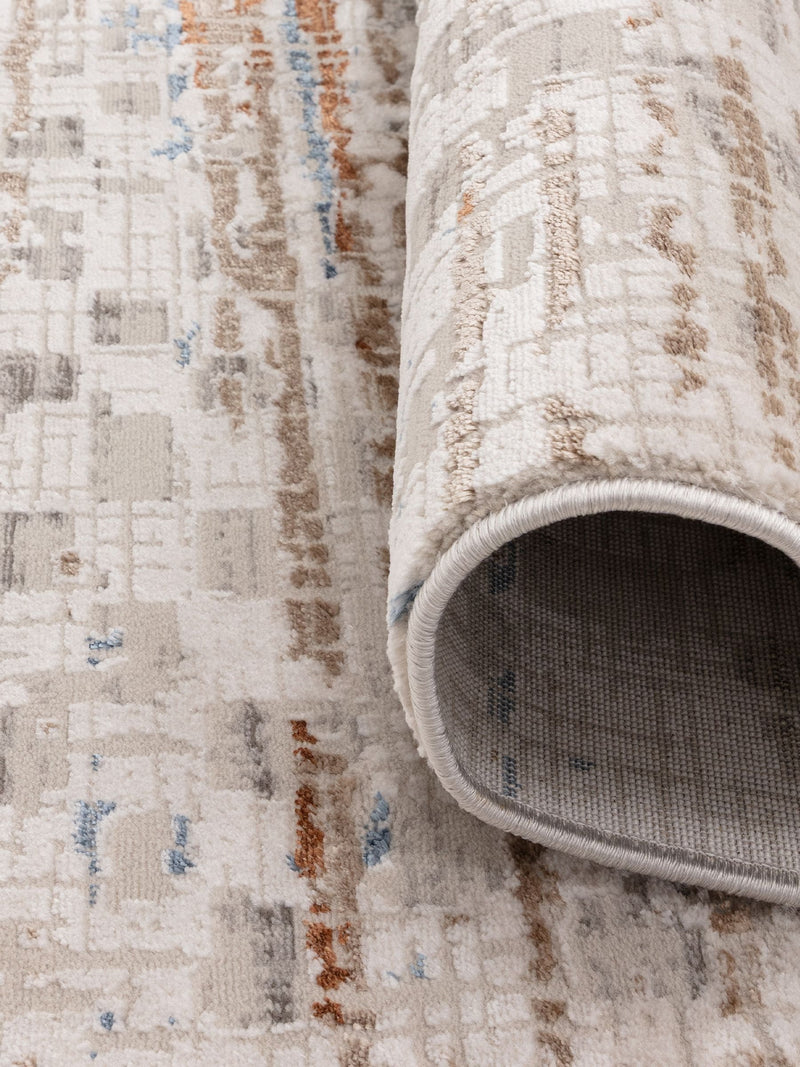 Rug Edit Metallic Miro Grid rug, imported from the UK