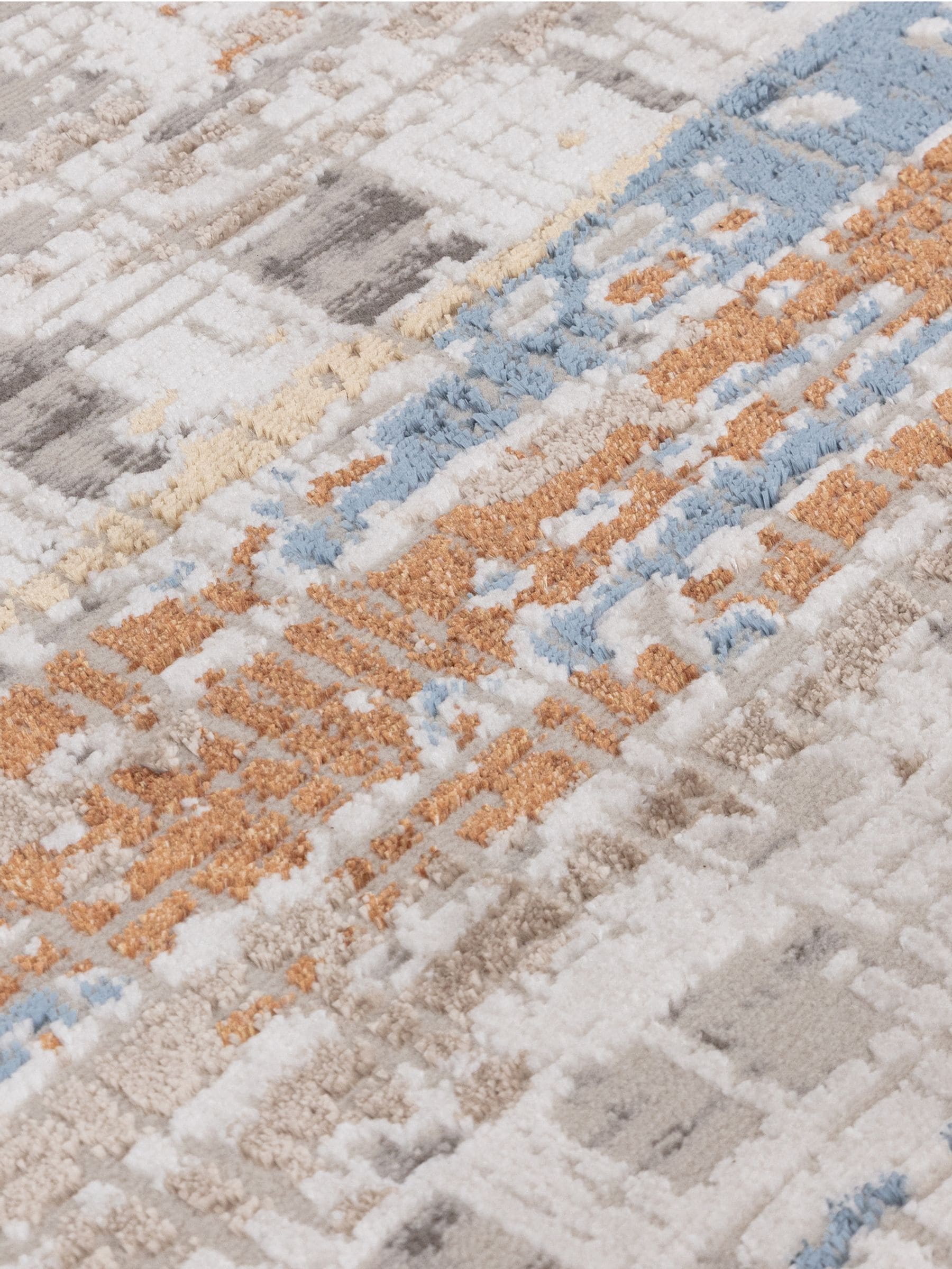 Rug Edit Metallic Miro Grid rug, imported from the UK