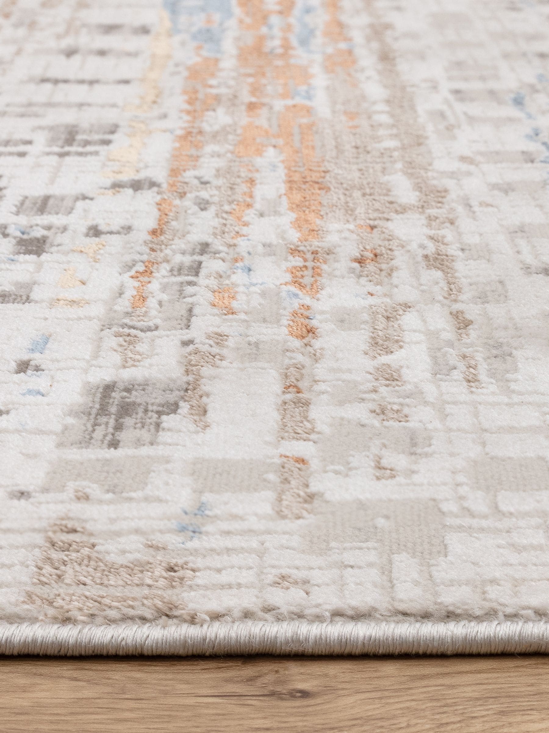 Rug Edit Metallic Miro Grid rug, imported from the UK