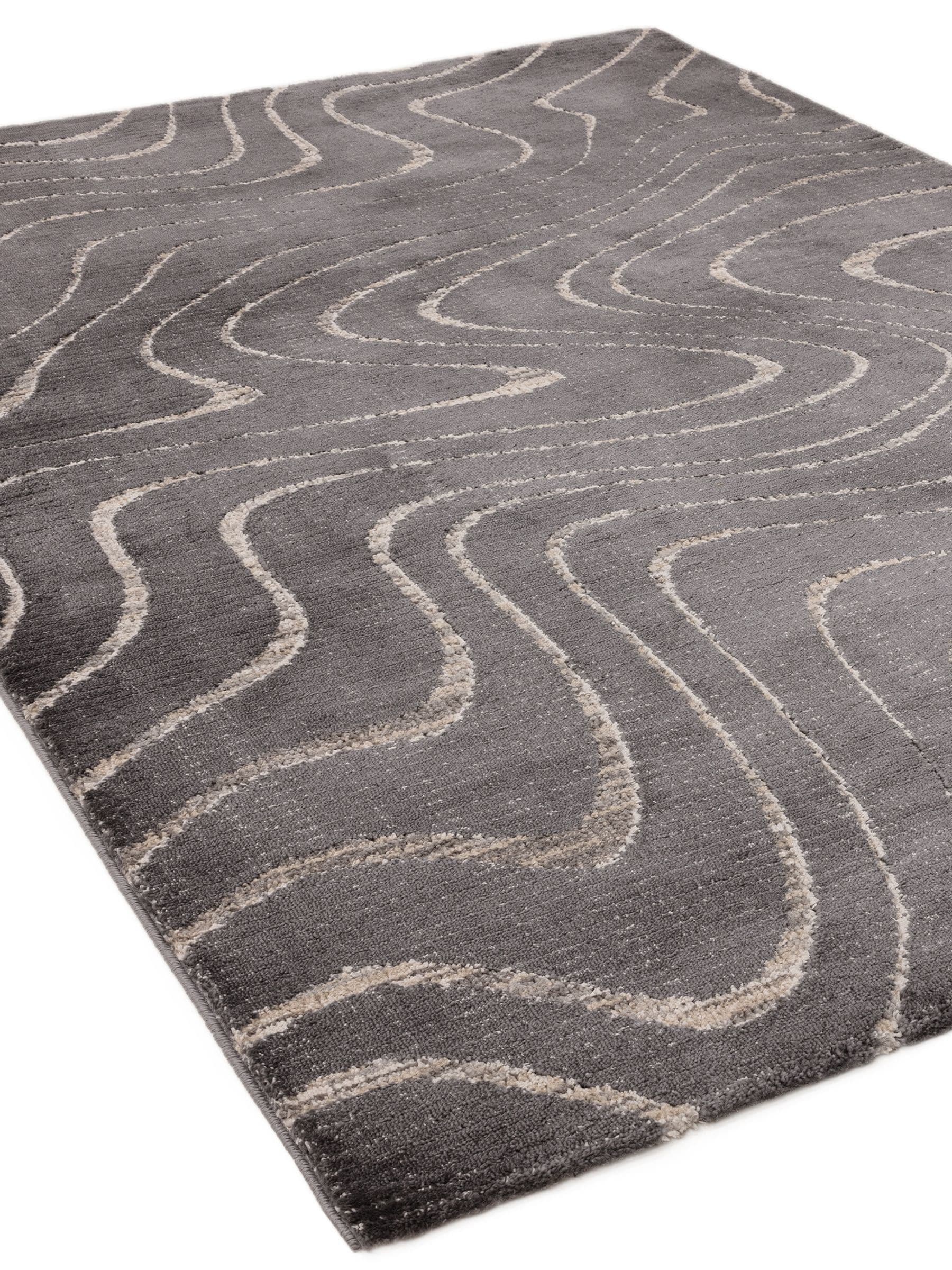 The Rug Edit Axel Wave rug in charcoal, UK version
