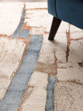 Rug Edit metallic Miro shapes rug, imported from the UK