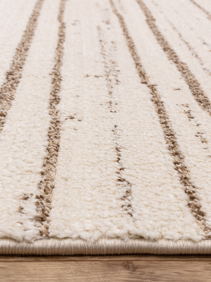 The Rug Edit cream Oslo broken stripes rug - British product