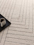 The Rug Edit Oslo Angles cream grey rug - British product