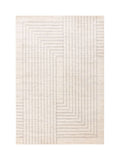 The Rug Edit Oslo Angles cream grey rug - British product