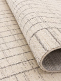 The Rug Edit Oslo Angles cream grey rug - British product