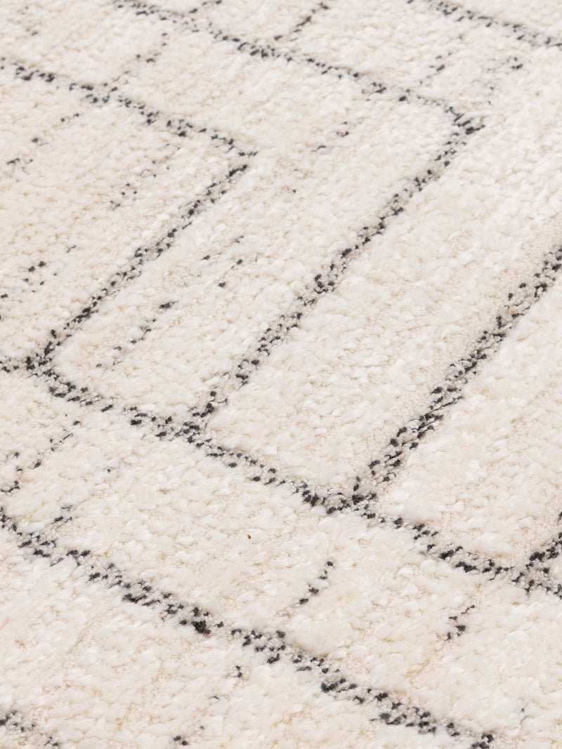 The Rug Edit Oslo Angles cream grey rug - British product