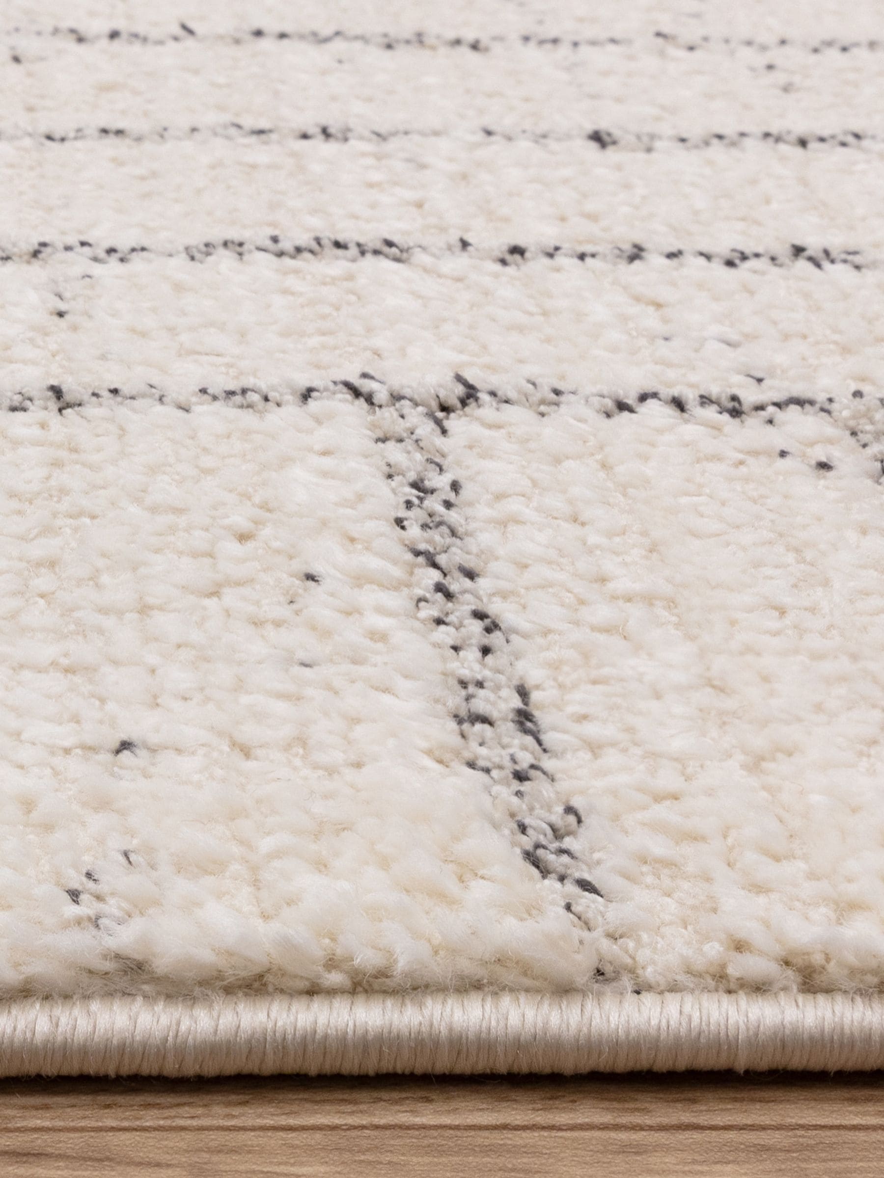 The Rug Edit Oslo Angles cream grey rug - British product