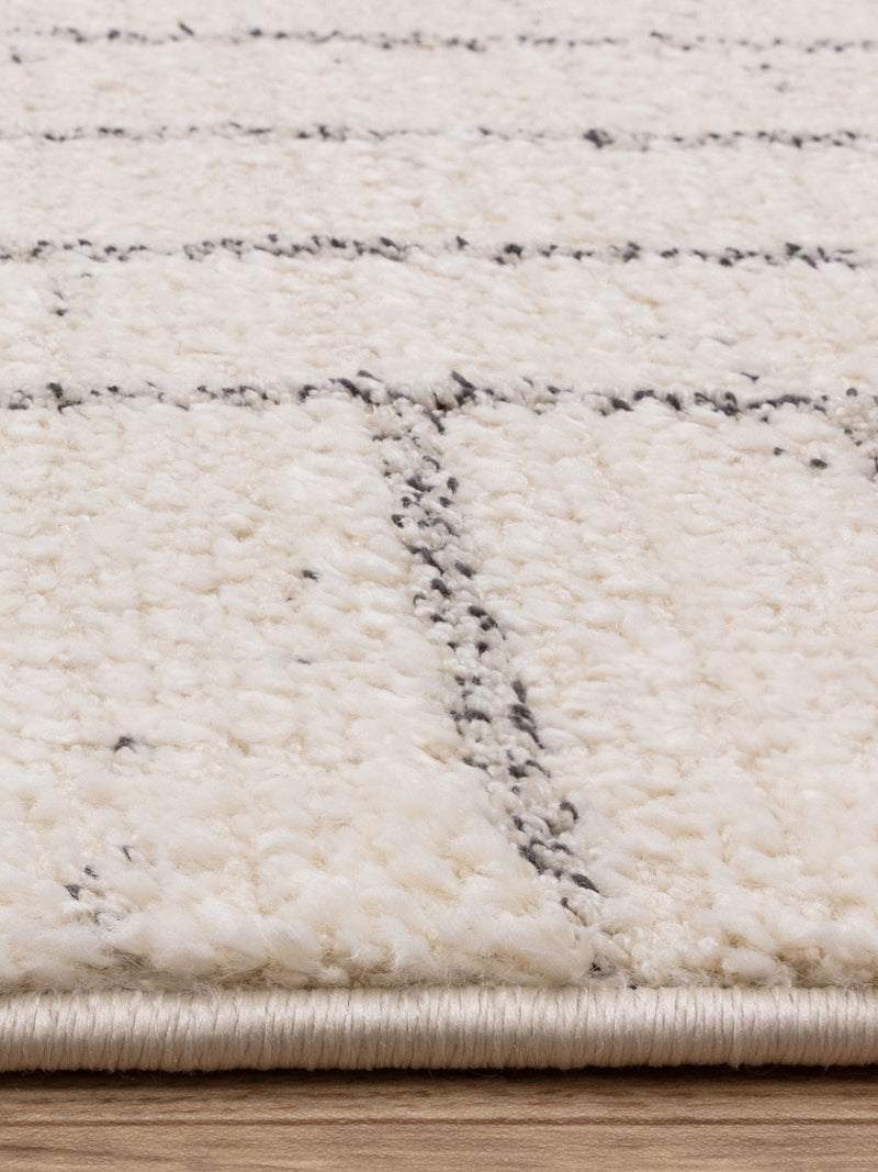 The Rug Edit Oslo Angles cream grey rug - British product