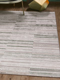 THE RUG EDIT Green Ritz Grid Rug