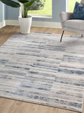 THE RUG EDIT Blue Ritz Grid Rug