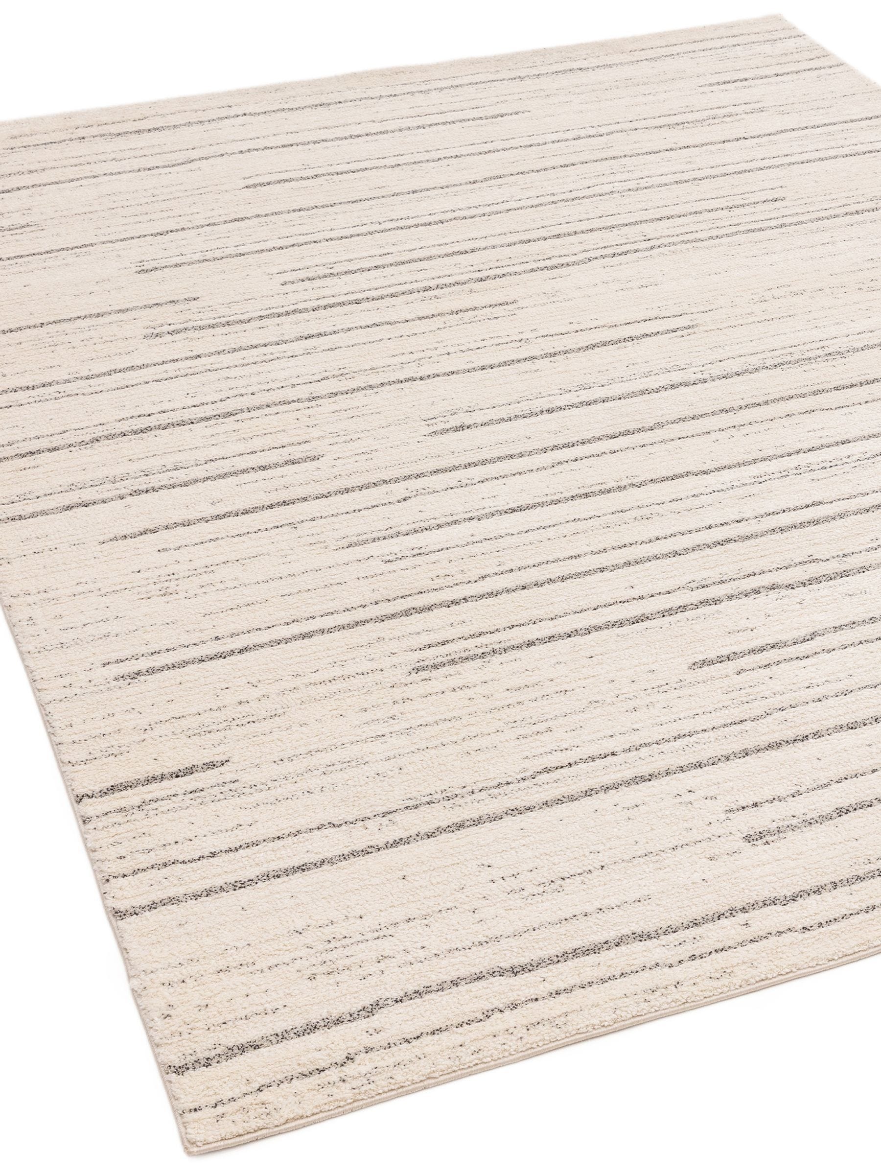 The Rug Edit Cream Grey Oslo Broken Stripes rug, UK version