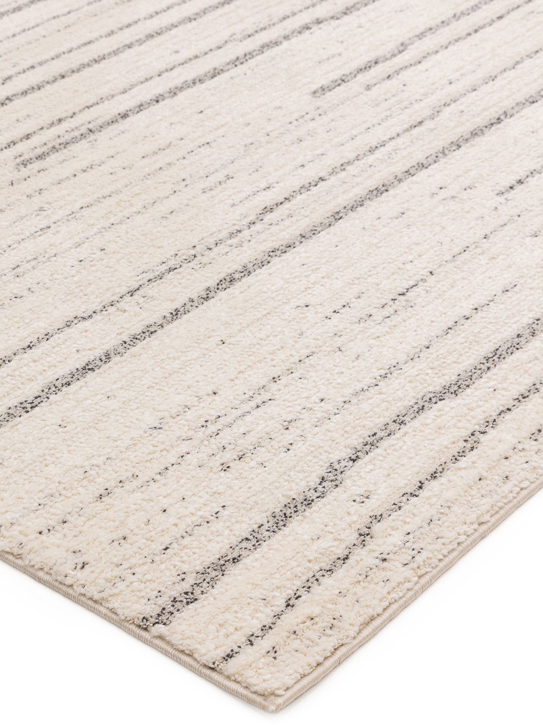 The Rug Edit Cream Grey Oslo Broken Stripes rug, UK version