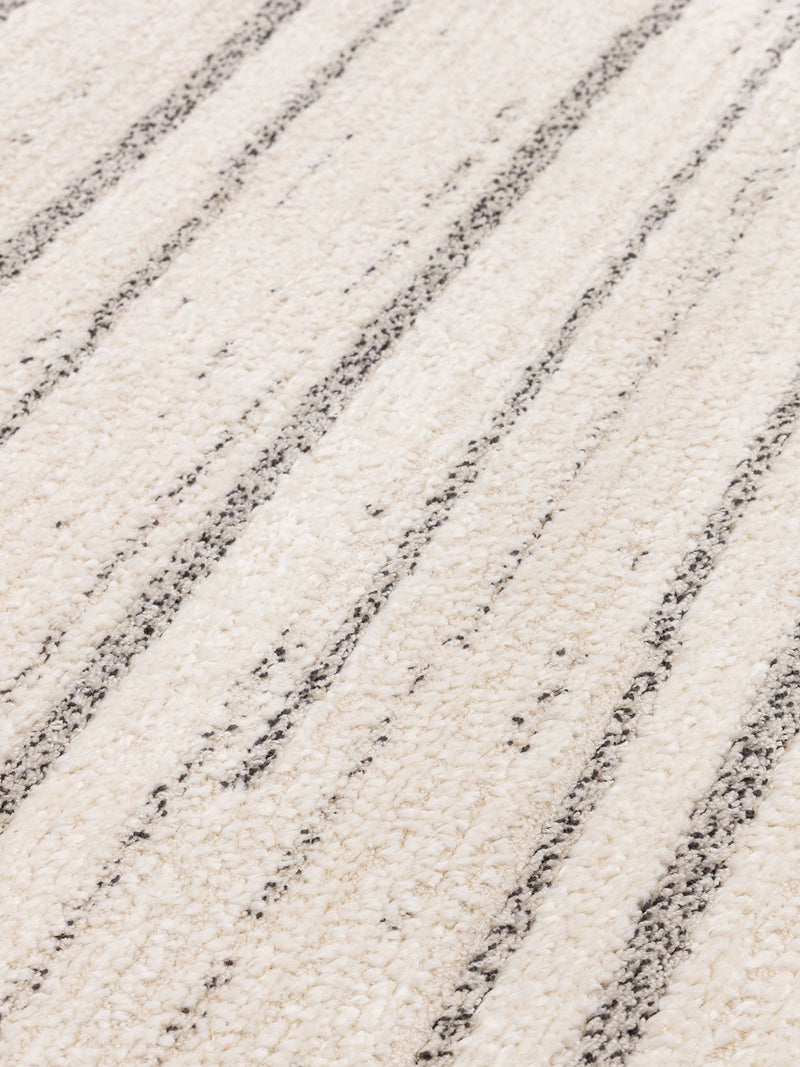The Rug Edit Cream Grey Oslo Broken Stripes rug, UK version