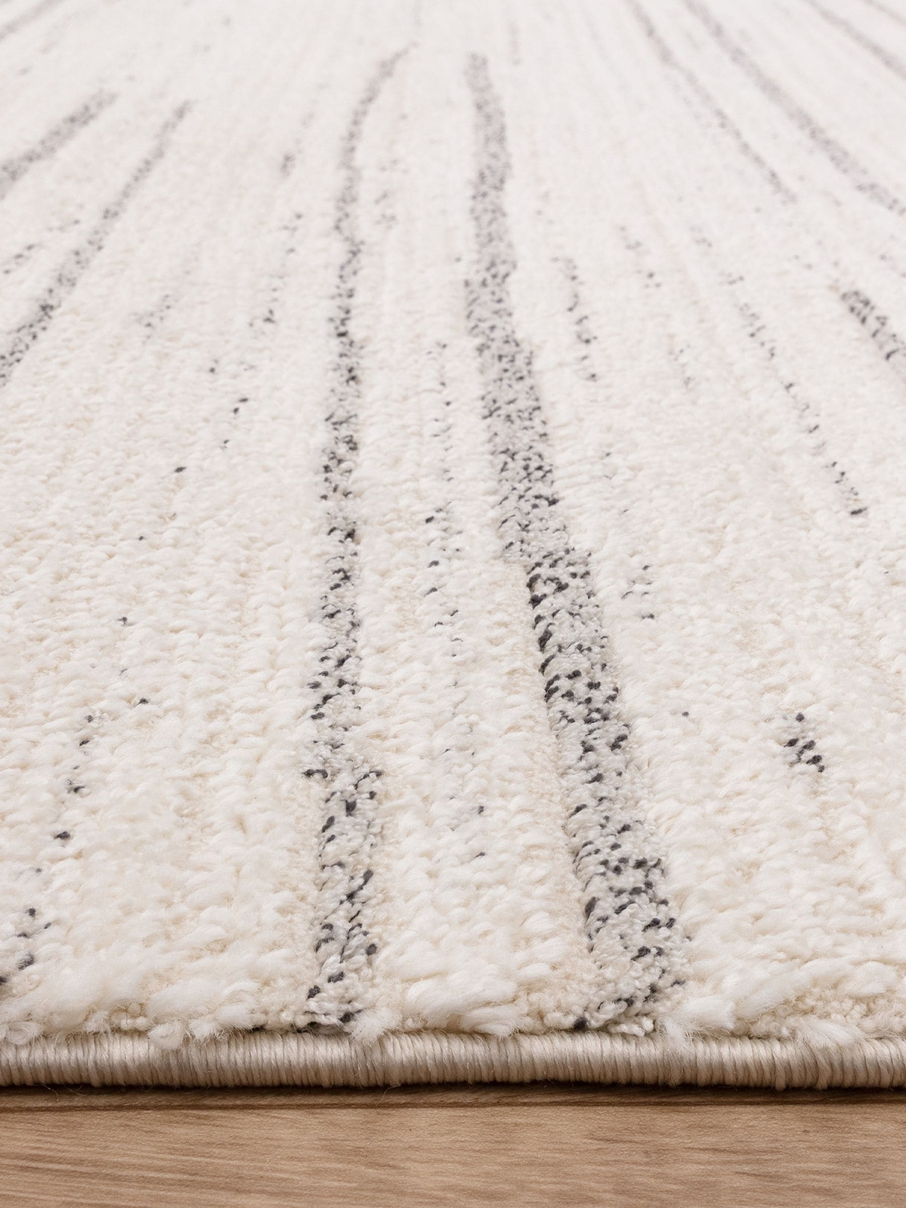The Rug Edit Cream Grey Oslo Broken Stripes rug, UK version