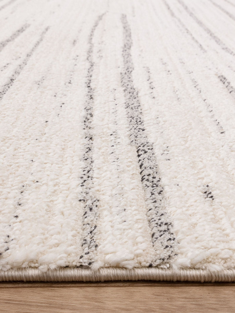 The Rug Edit Cream Grey Oslo Broken Stripes rug, UK version