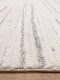 The Rug Edit Cream Grey Oslo Broken Stripes rug, UK version