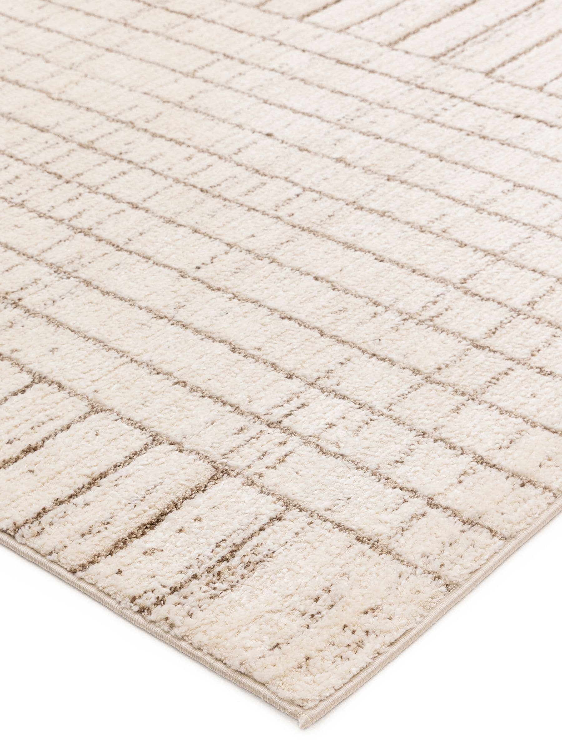 The Rug Edit cream Oslo Angles rug (British brand)