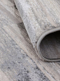The Rug Edit grey Ritz Grid rug 100% polyester, imported from the UK