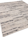 The Rug Edit grey Ritz Grid rug 100% polyester, imported from the UK