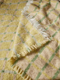 MADE.COM yellow Cale check brushed throw, UK version