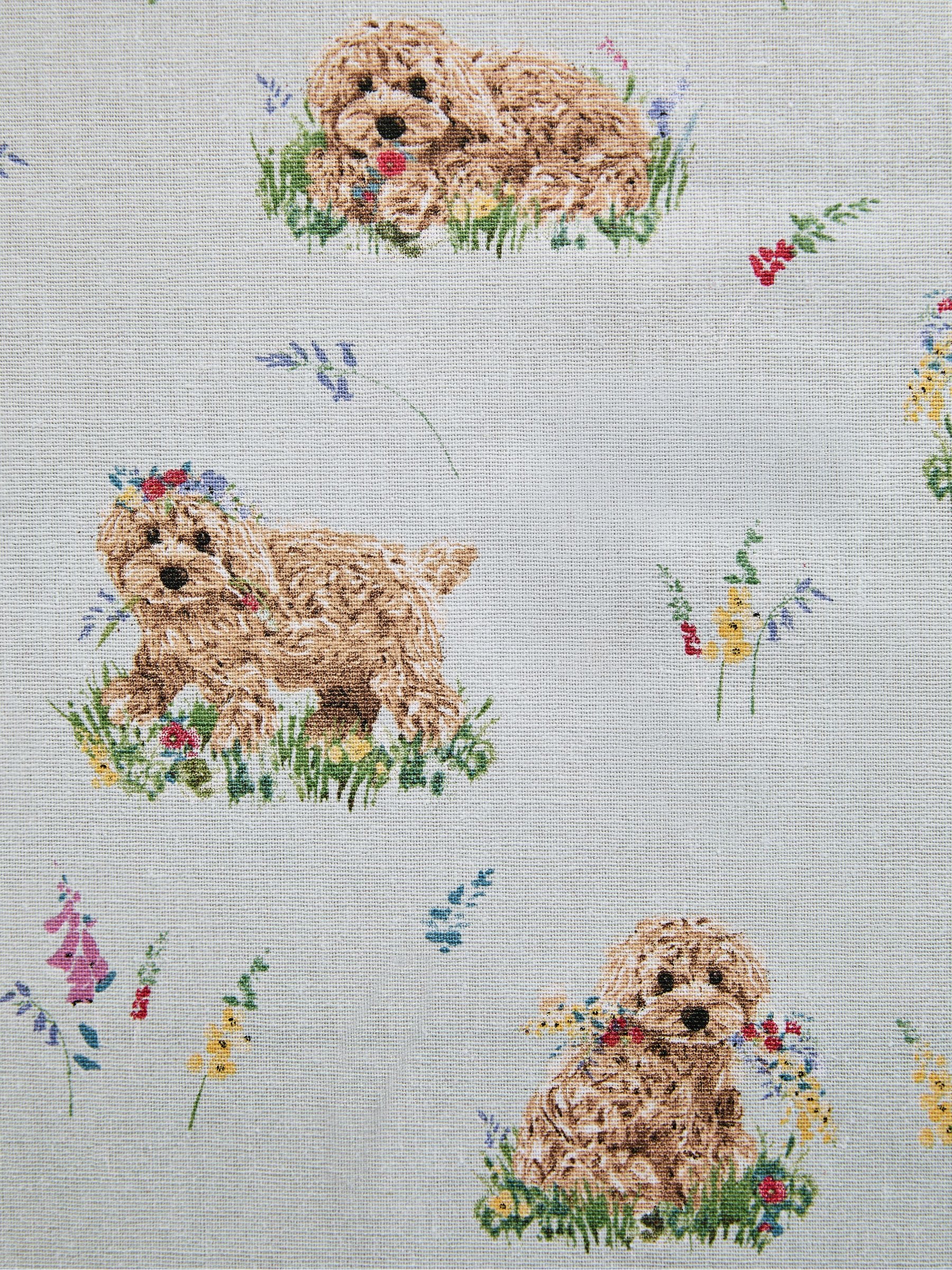 Sage Green Charlie The Cockapoo Wipe Clean Table Cloth