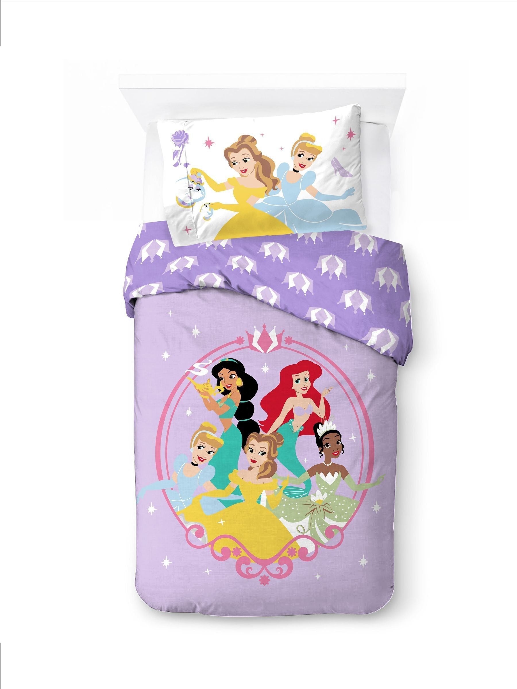 Disney Princess Purple Heart of Gold Duvet Cover Single - British product