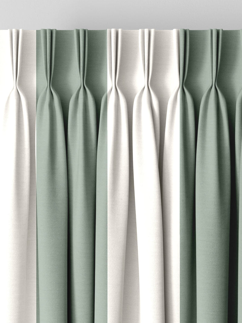 Cath Kidston sage green Canopy Stripe made-to-measure curtains, imported from the UK